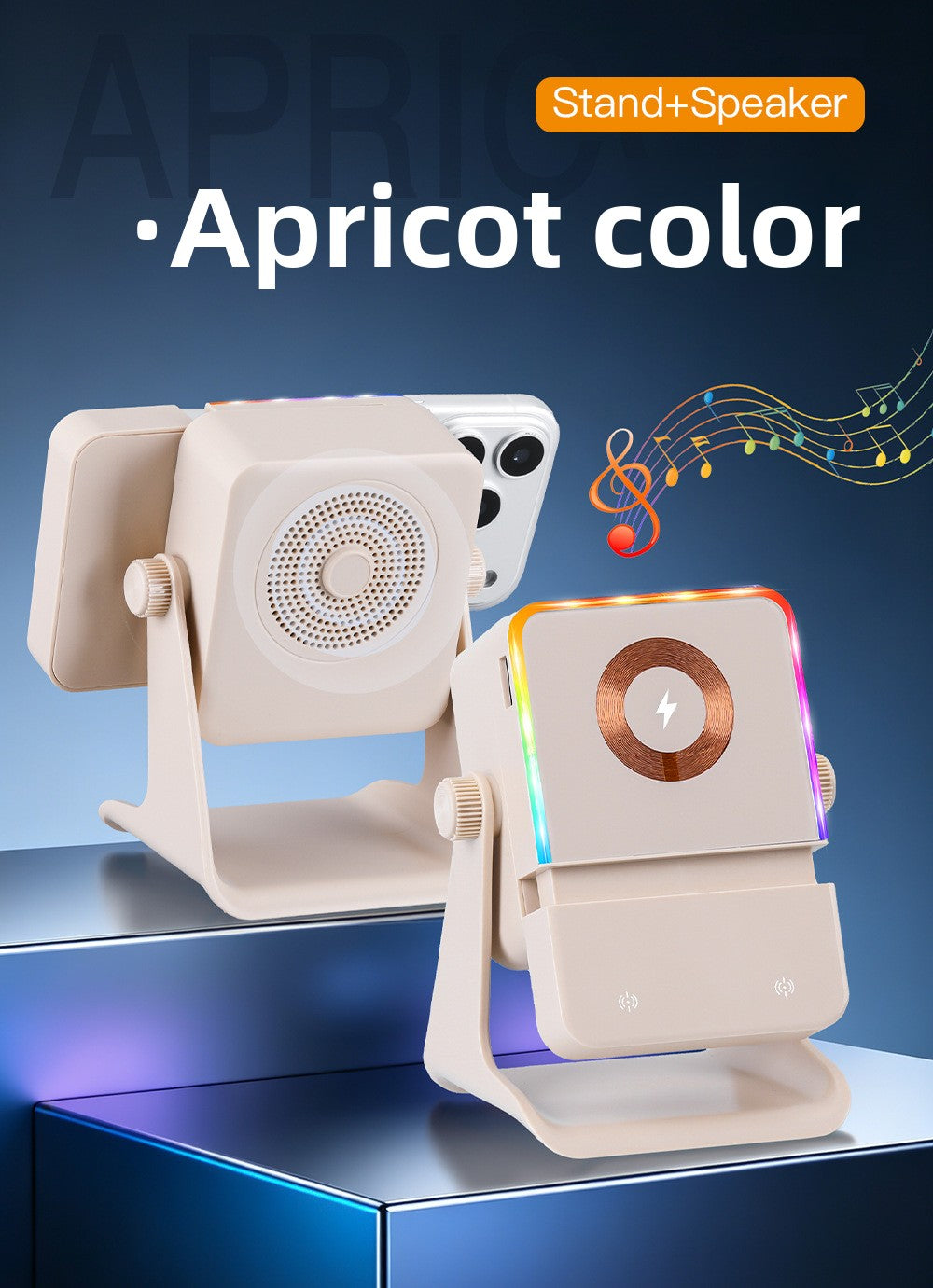 Magnetic Wireless Charging Speaker with RGB Light