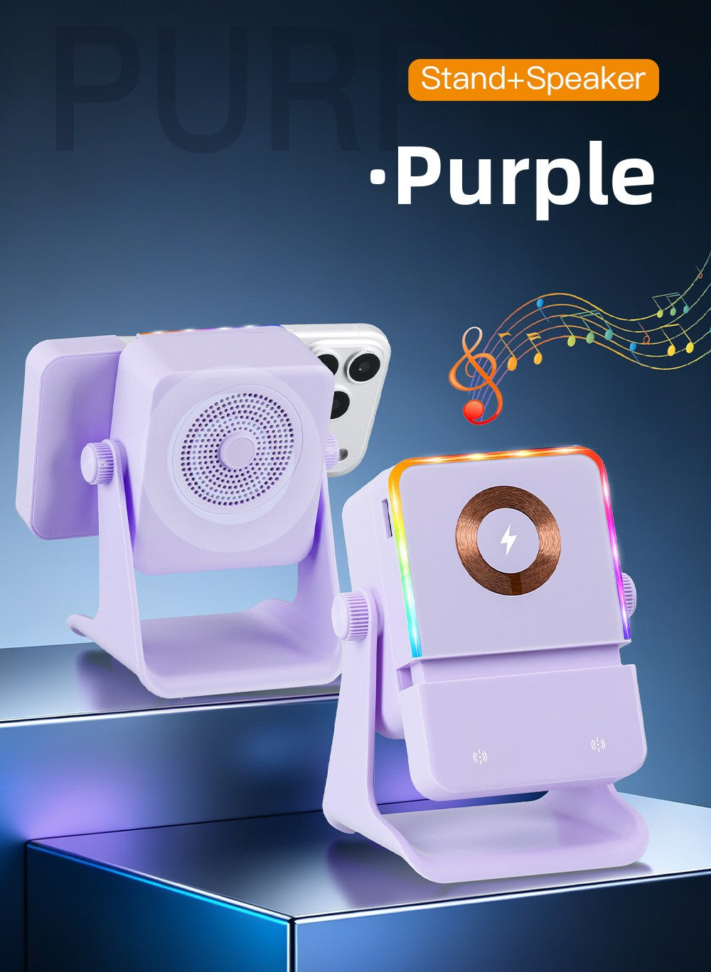 Magnetic Wireless Charging Speaker with RGB Light
