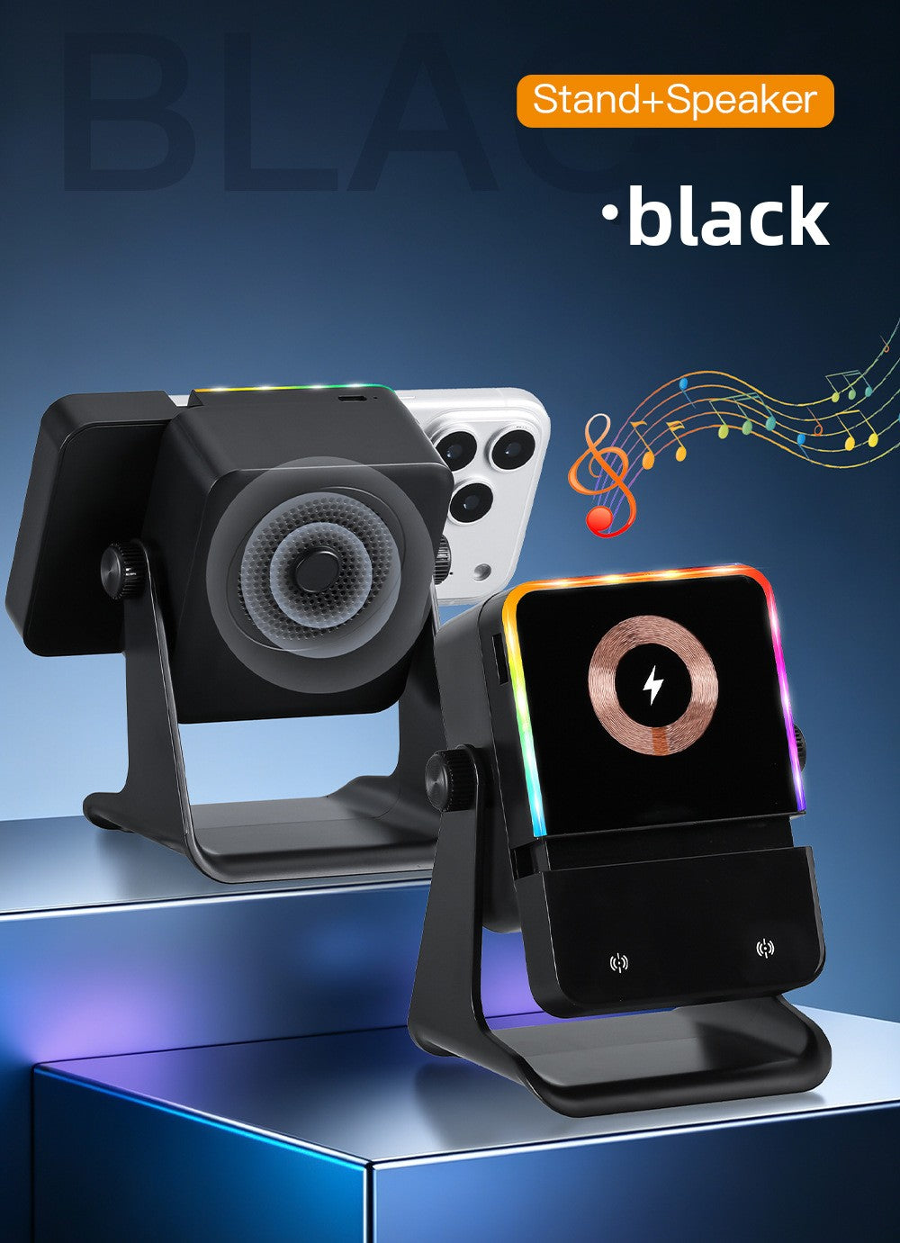Magnetic Wireless Charging Speaker with RGB Light